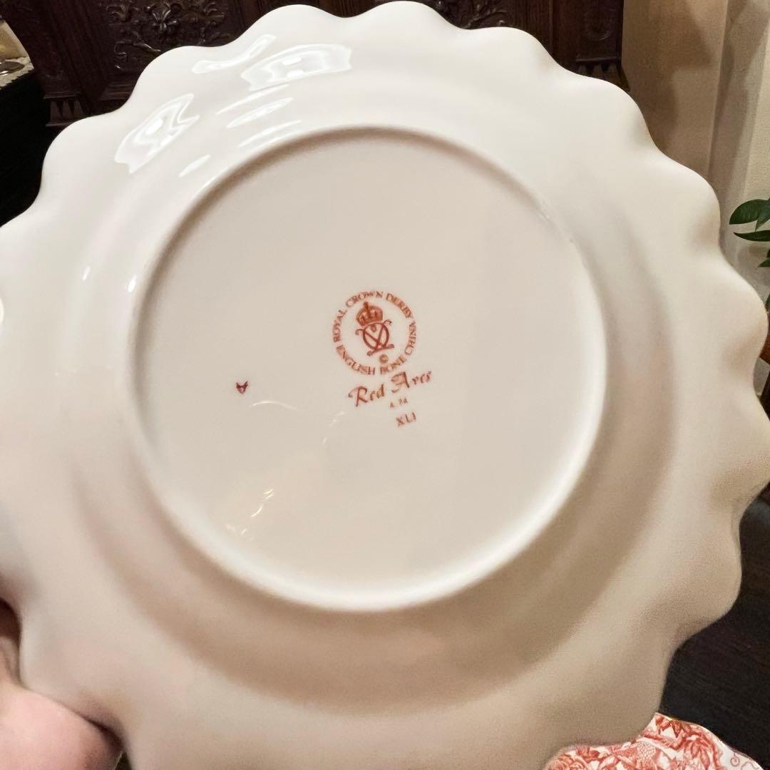 希少 70年代 ロイヤルクラウンダービー エイビス レッド プレート