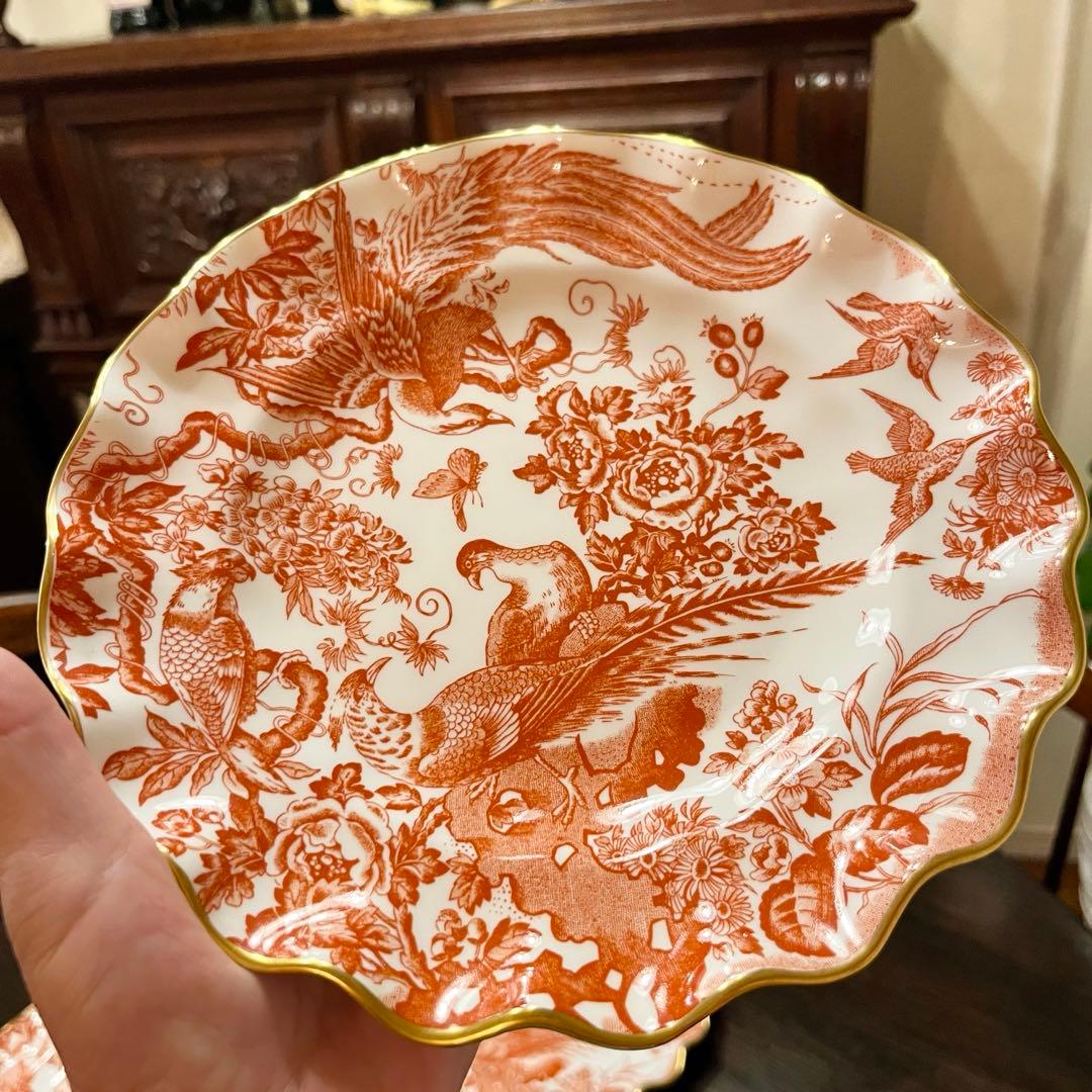 希少 70年代 ロイヤルクラウンダービー エイビス レッド プレート