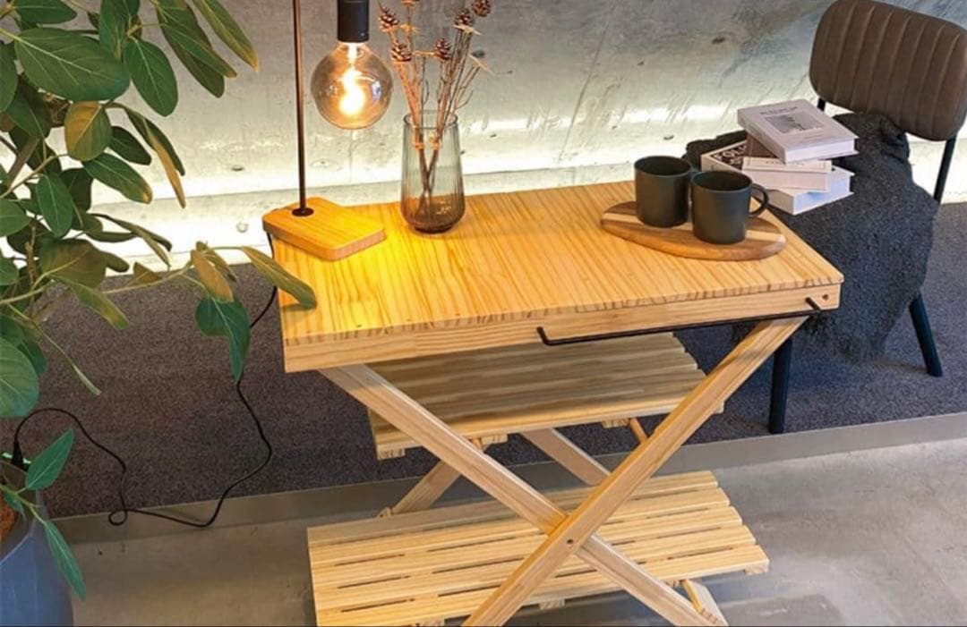 VALVE アウトドア 木製折りたたみテーブル 収納バッグ付 VALVE アウトドア 木製折りたたみテーブル 収納バッグ付