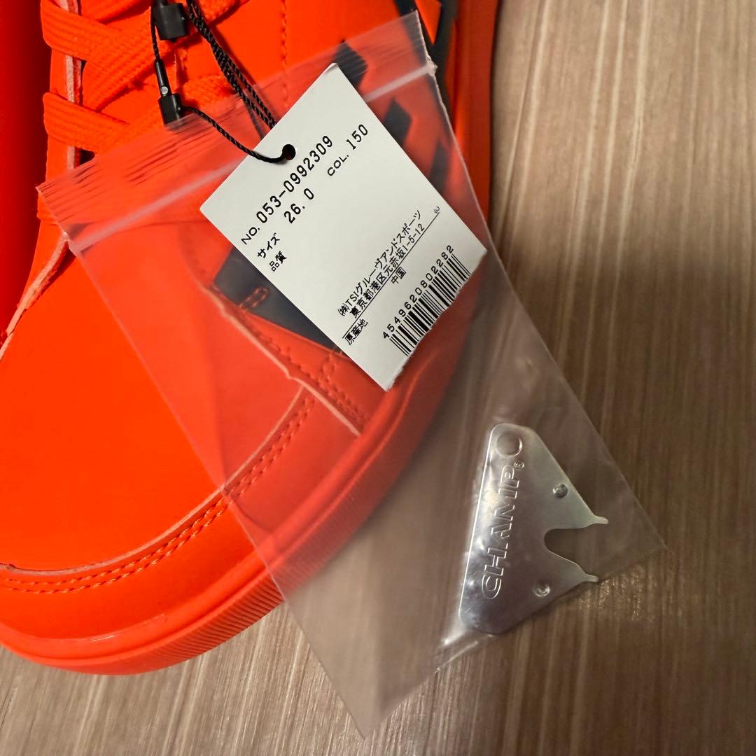 PEARLY GATES ハイカットスニーカー オレンジ サイズ26.0センチ