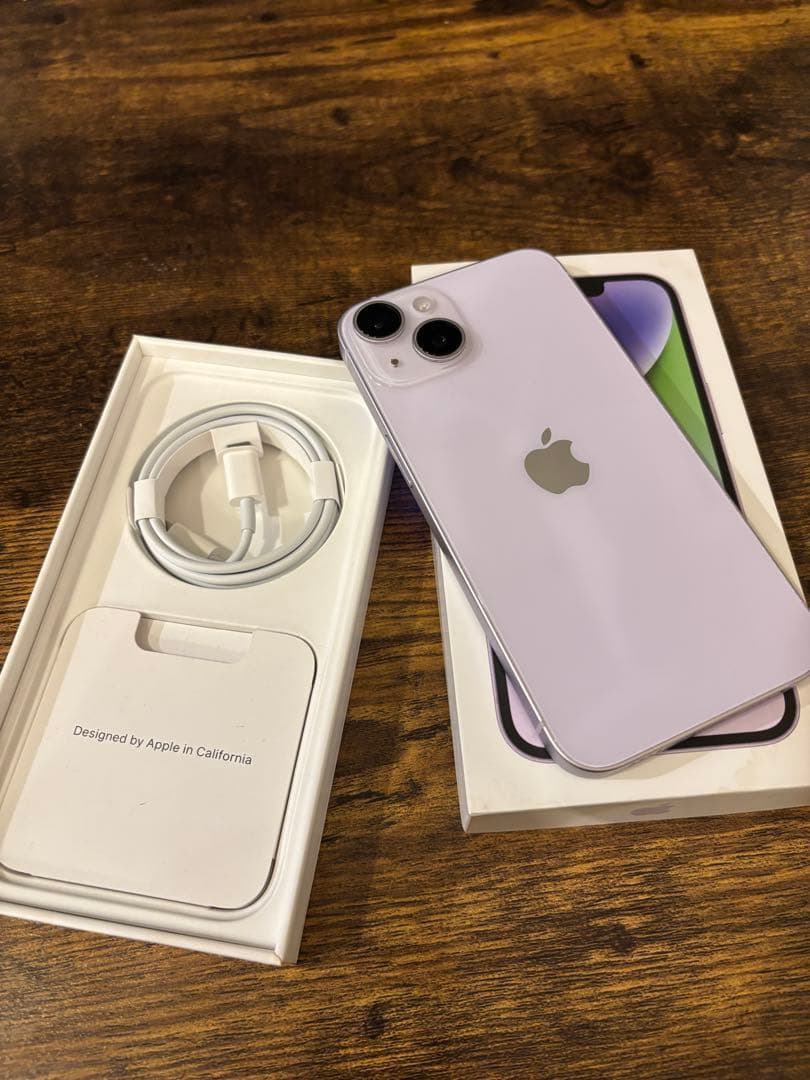 iPhone14 パープル 箱&充電ケーブル付き Amazon | 【整備済み品】 Apple iPhone 14 256GB パープル SIMフリー
