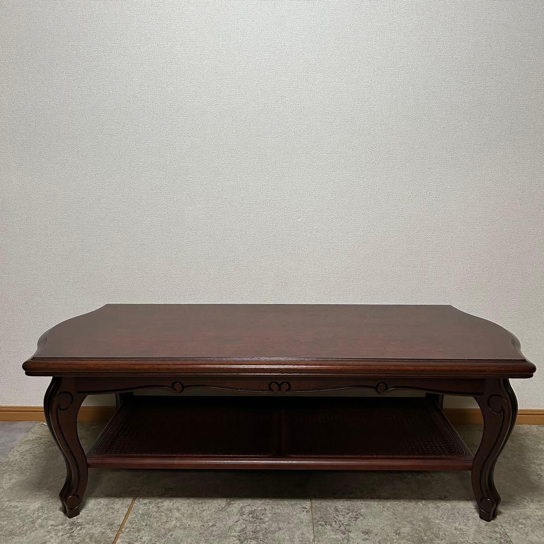 カリモク家具 karimoku꧂リビングテーブル センター ロー ラタン 籐