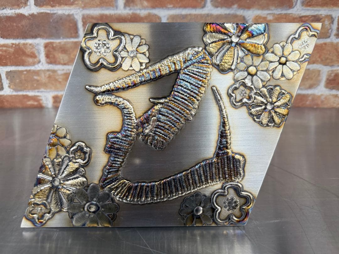 【溶接アート】★オールステンレスオリジナルデザイン★ 初投稿。 溶接アート挑戦中。 少しずつ作品を投稿していきます♪ #溶接