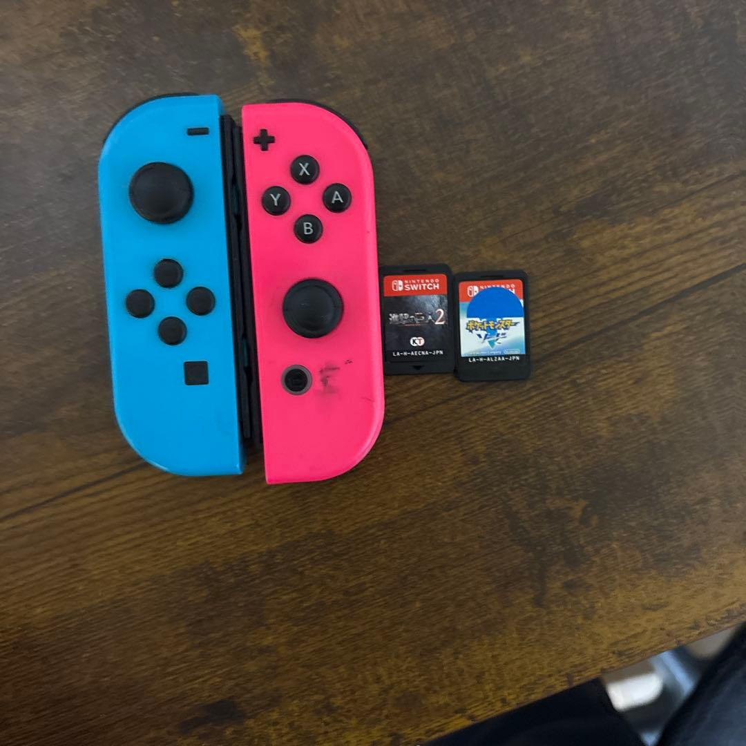 Nintendo Switch ジョイコン 青とピンク セット カセット2つ - メルカリ