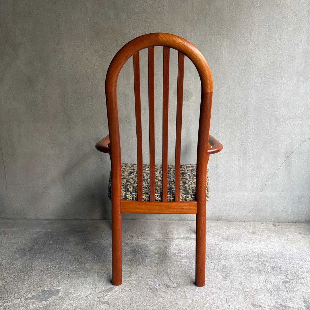 極美品 北欧 デンマーク チーク無垢 ハイバックアームチェア
