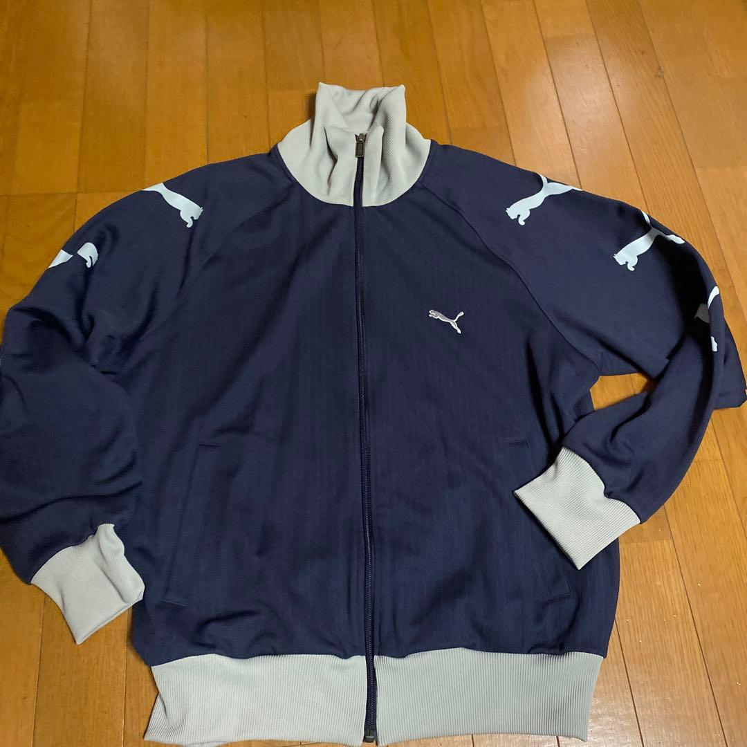 Puma ジャージ上下セット ネイビー3連ロゴ 良品 - メルカリ
