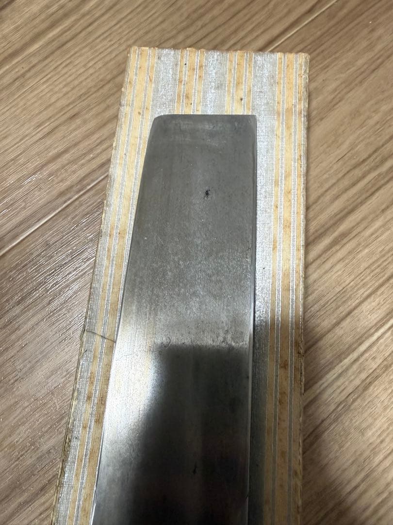 不動剱請合 純日本鋼 青鋼 薄葉包丁 地金綺麗 刃渡り8寸 天然砥石研