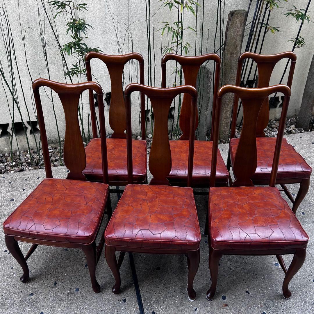 マルニmaruni 地中海シリーズ ダイニングチェア 椅子 猫足 レザー 6脚 高級クラシック家具】マルニ 地中海 ダイニングセット 高価買取実施中