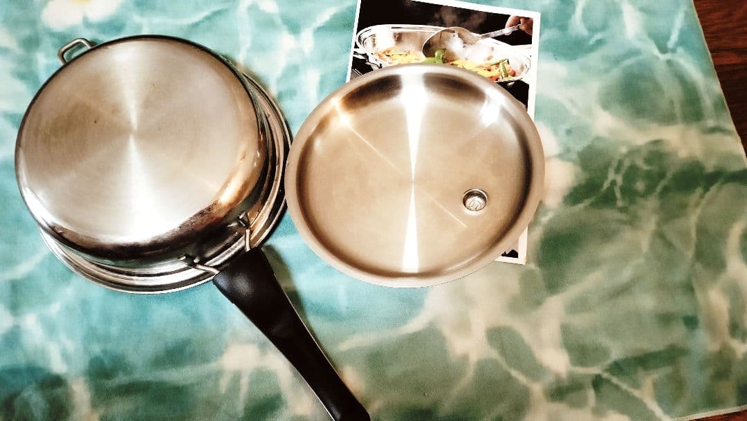 9in23cmステンレス小スキレット 小フライパン美品サラダマスター