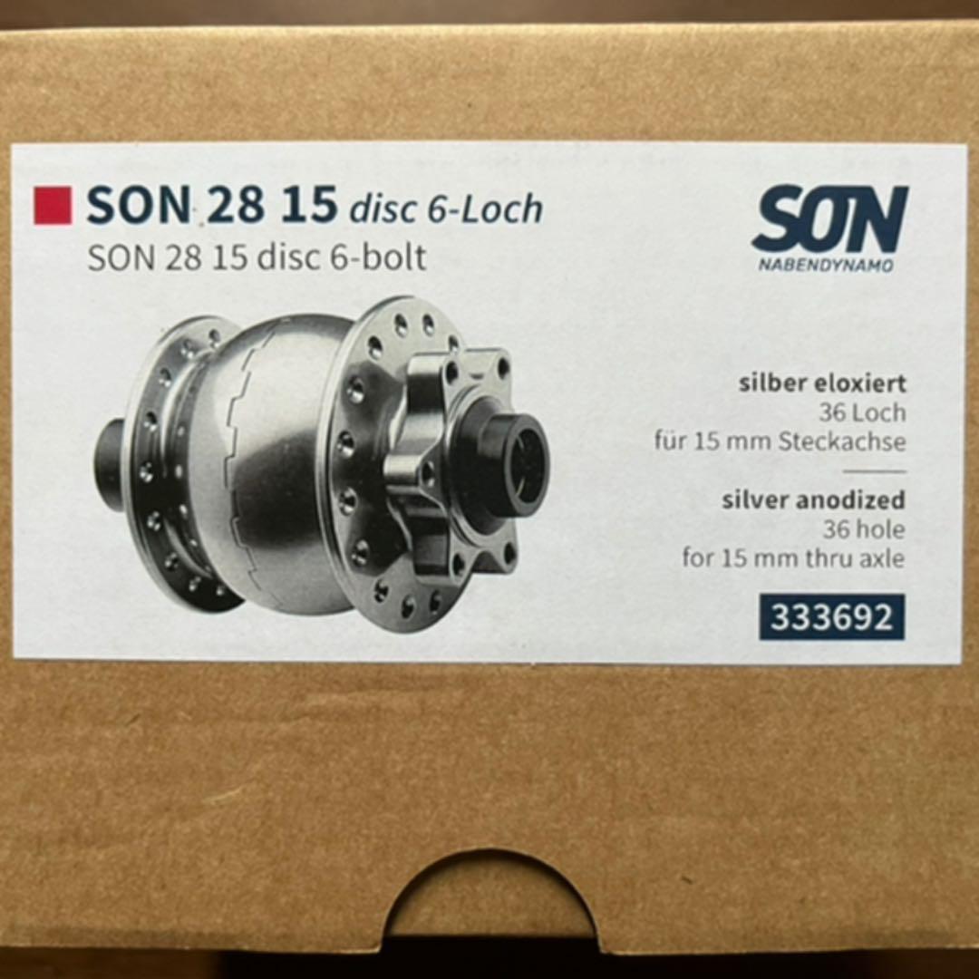 新品未使用】SON28 15mm6ボルト穴 36H silver 並行輸入品