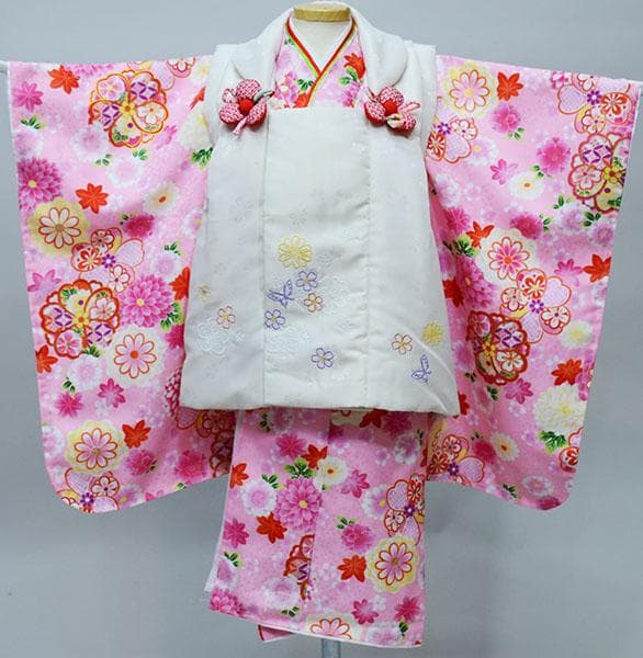 七五三 三歳 女児 被布 着物 フルセット 百花繚乱 NO35022 楽天市場】七五三 三歳 女児 被布着物フルセット 百花繚乱 濃いピンク