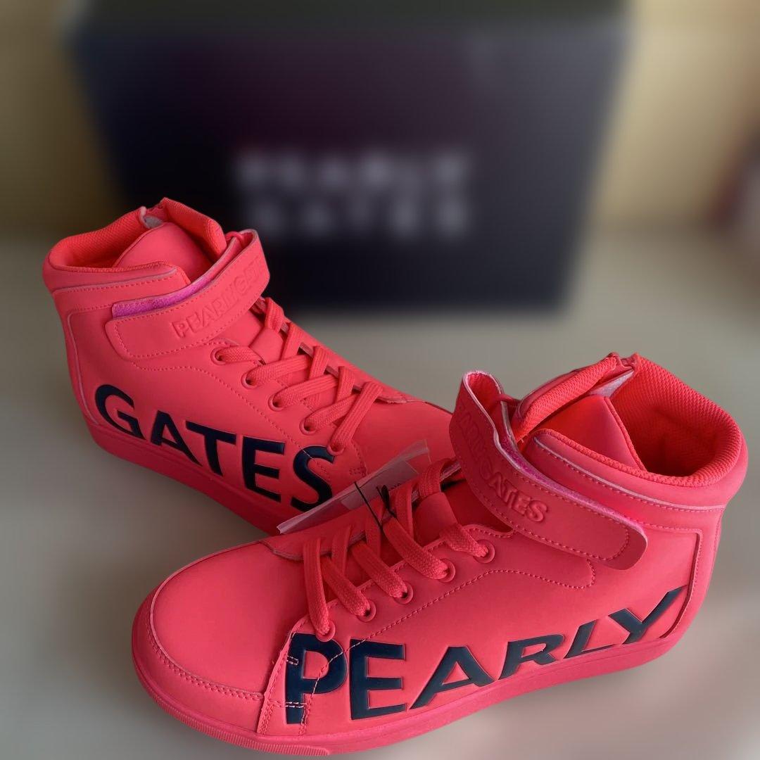 新品PEARLY GATES GATES ハイカットシューズ ピンク25cm - メルカリ