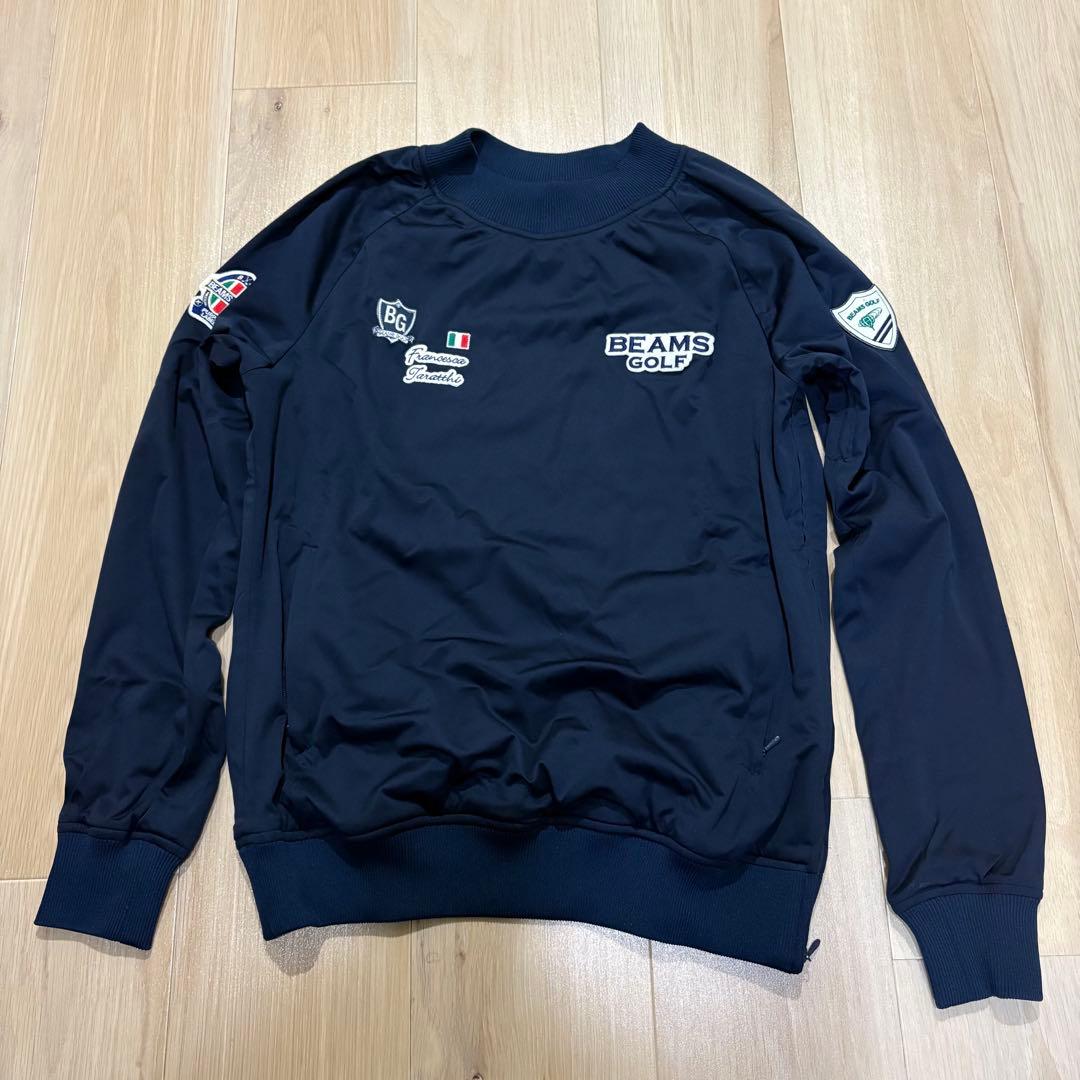 美品【ビームスゴルフ】タラッティ プラクティス プルオーバー ネイビー M 防風 BEAMS GOLF（ビームスゴルフ）の「BEAMS GOLF PURPLE LABEL / 防風