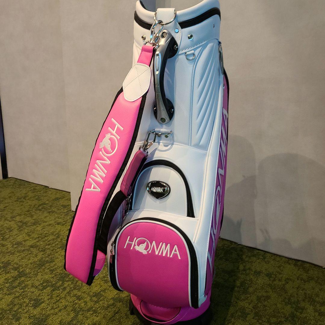 HONMA 本間ゴルフ キャディーバッグ イ・ボミサイン刺繍入り ピンク