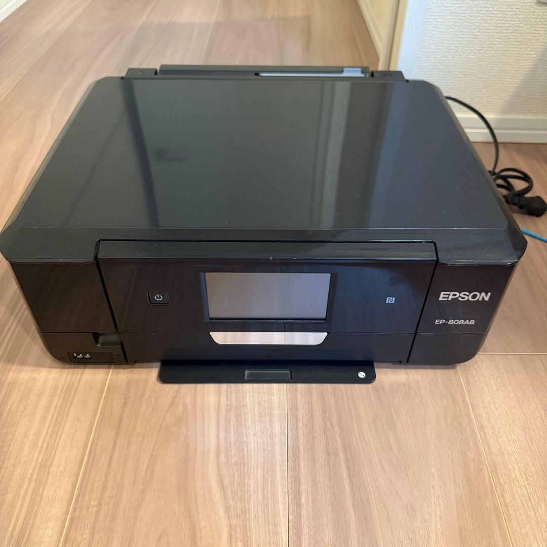 美品】EPSONプリンター EP808AB 純正インク残量あり 未使用4本付