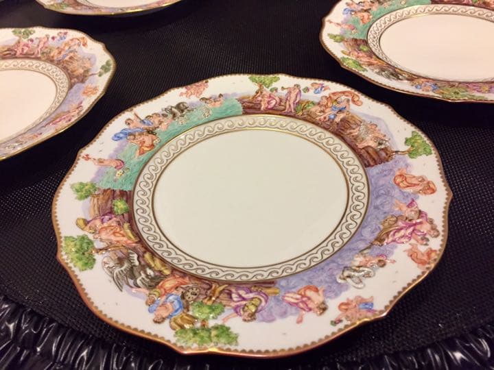 【未使用】ジノリ  最高峰カポディモンテカラー プレート 23.5cm  1枚