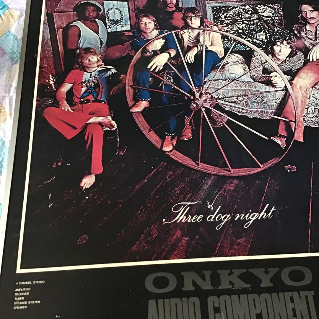 激レア スリー・ドッグ・ナイト ポスター オンキョウ レトロ 看板