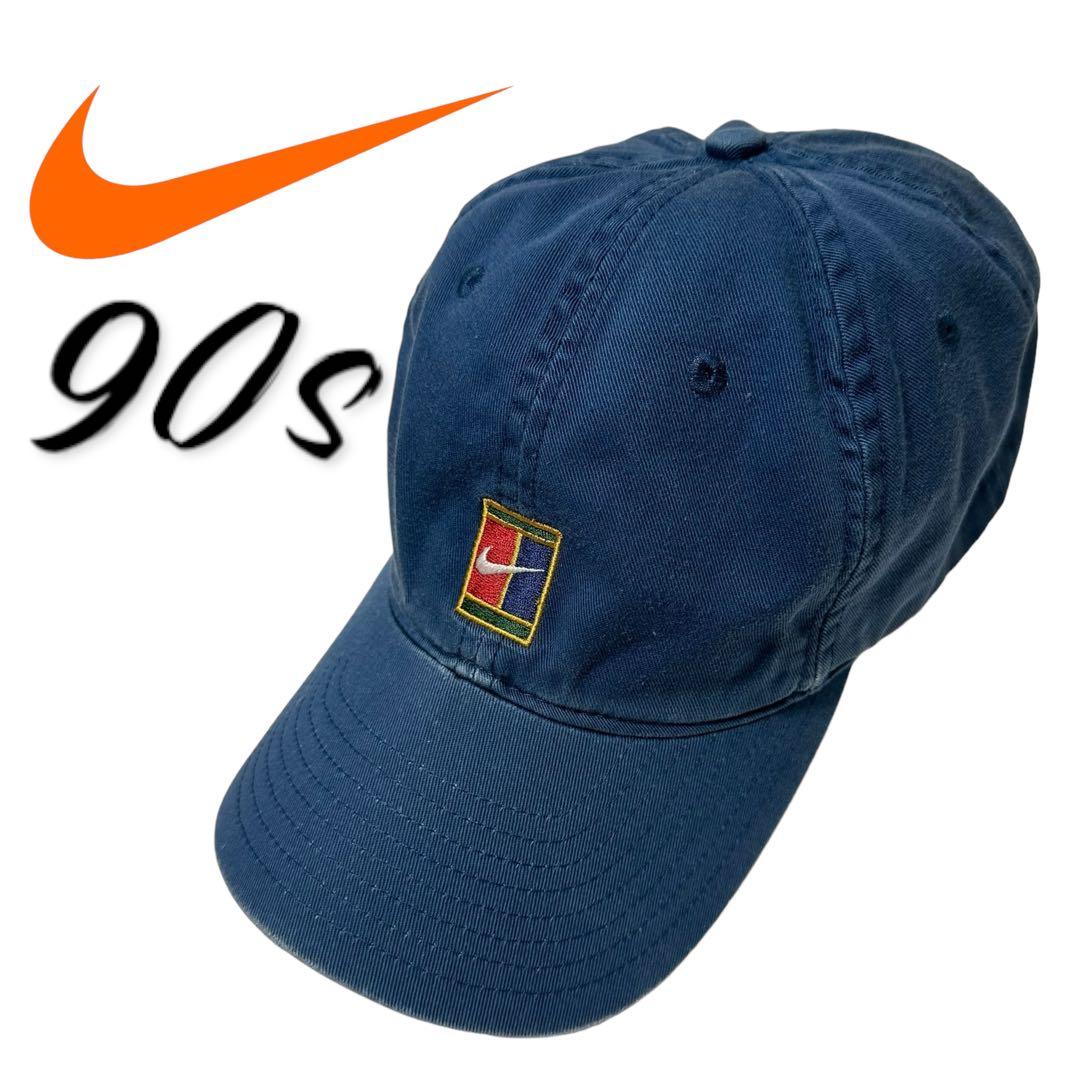 90s NIKE CAP ナイキコート テニスキャップ - メルカリ