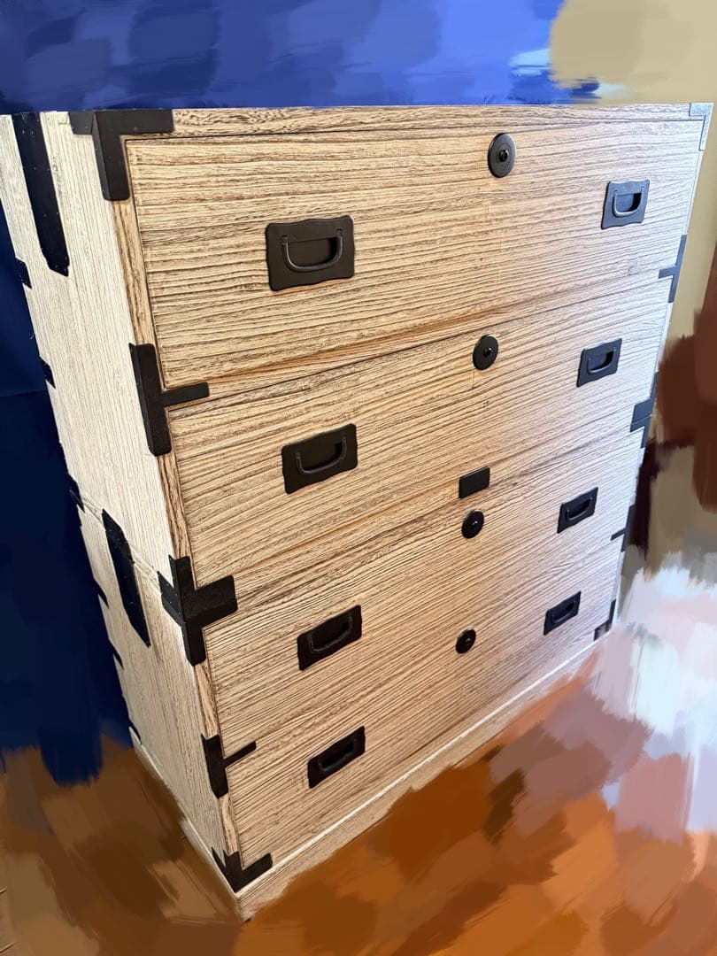 3月8日まで値下げ】送料込み 中古 桐箪笥 着物 2段構成 4段引き出し