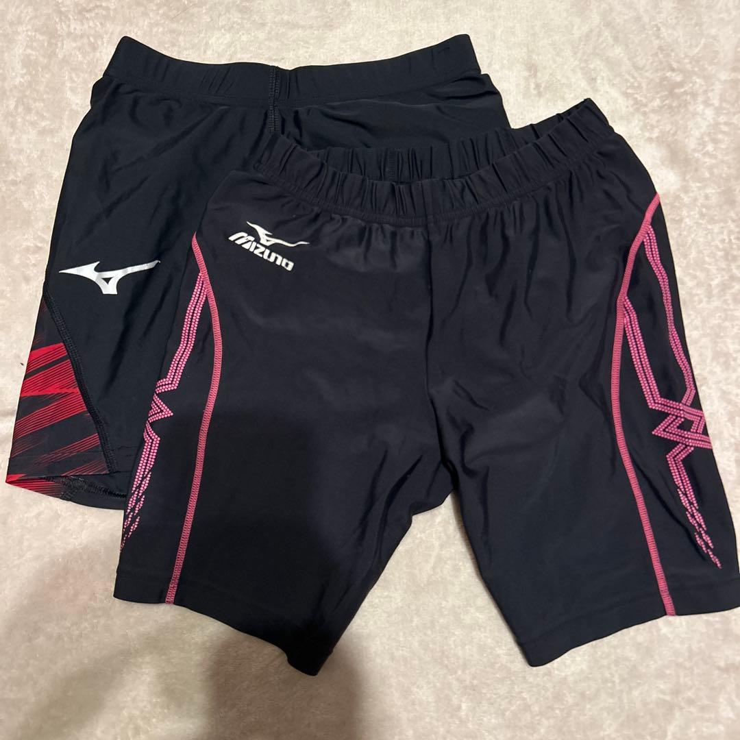 Mizuno 陸上用ショートパンツ 黒/赤 - メルカリ