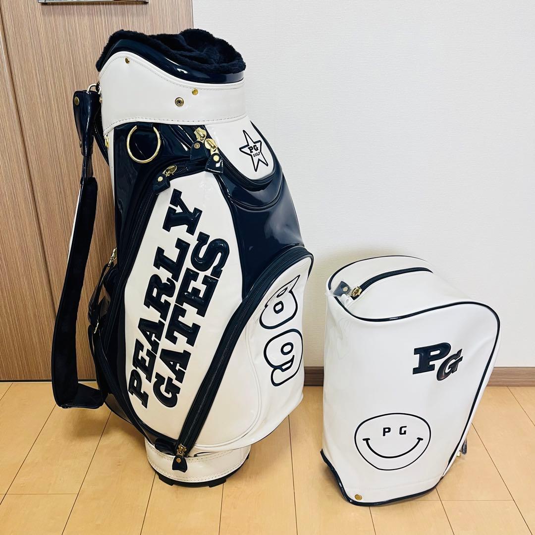 美品】パーリーゲイツ エナメルキャディーバッグ - メルカリ