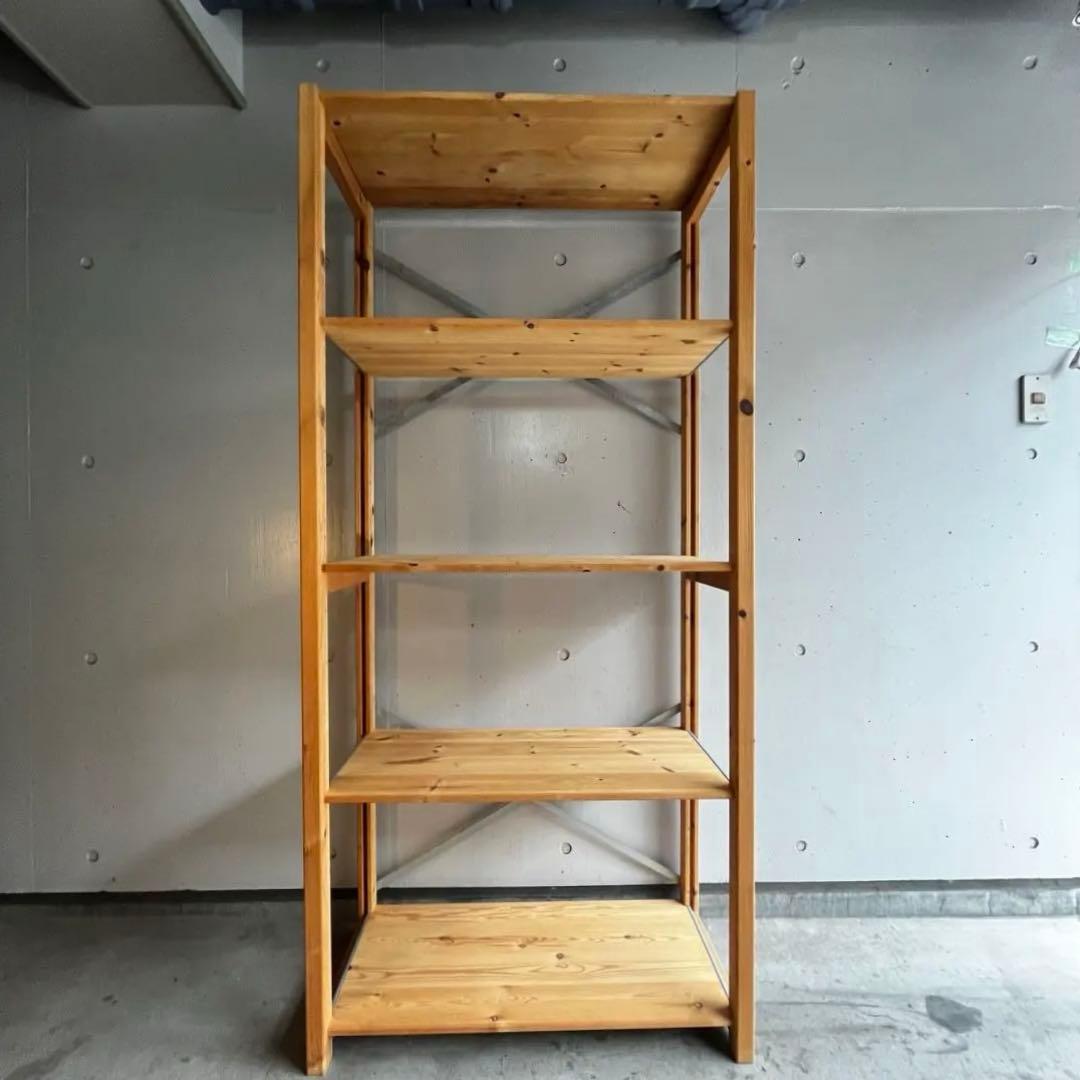 美品・廃盤希少☆無印 パイン材ユニット棚・大（旧パイン材ユニット