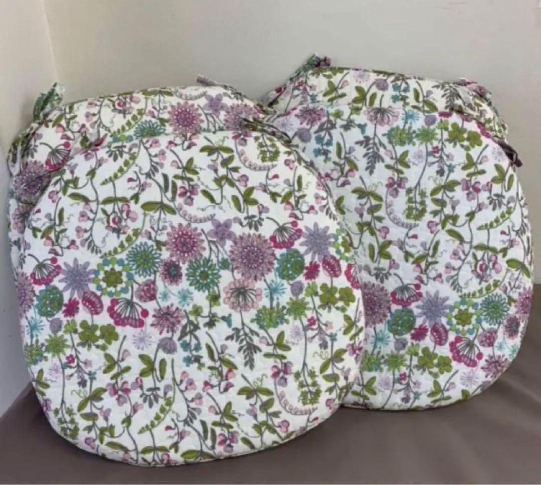 ダイニングシートクッション　4枚セット　ボタニカルフラワー 楽天市場】シートクッション 4枚セット お買得 ひも付き おしゃれ