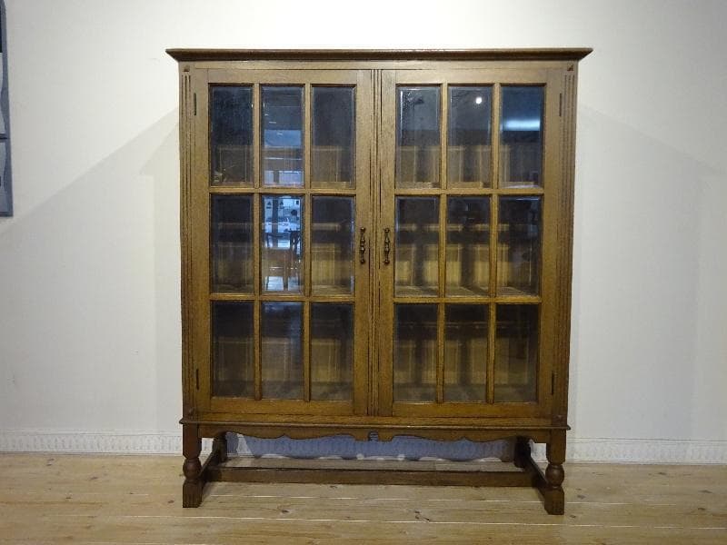 神戸洋家具　キャビネット　飾り棚　ヴィンテージ　オーク材 楽天市場】オールドチーク無垢材 ガラスキャビネット2D99 ナチュラル