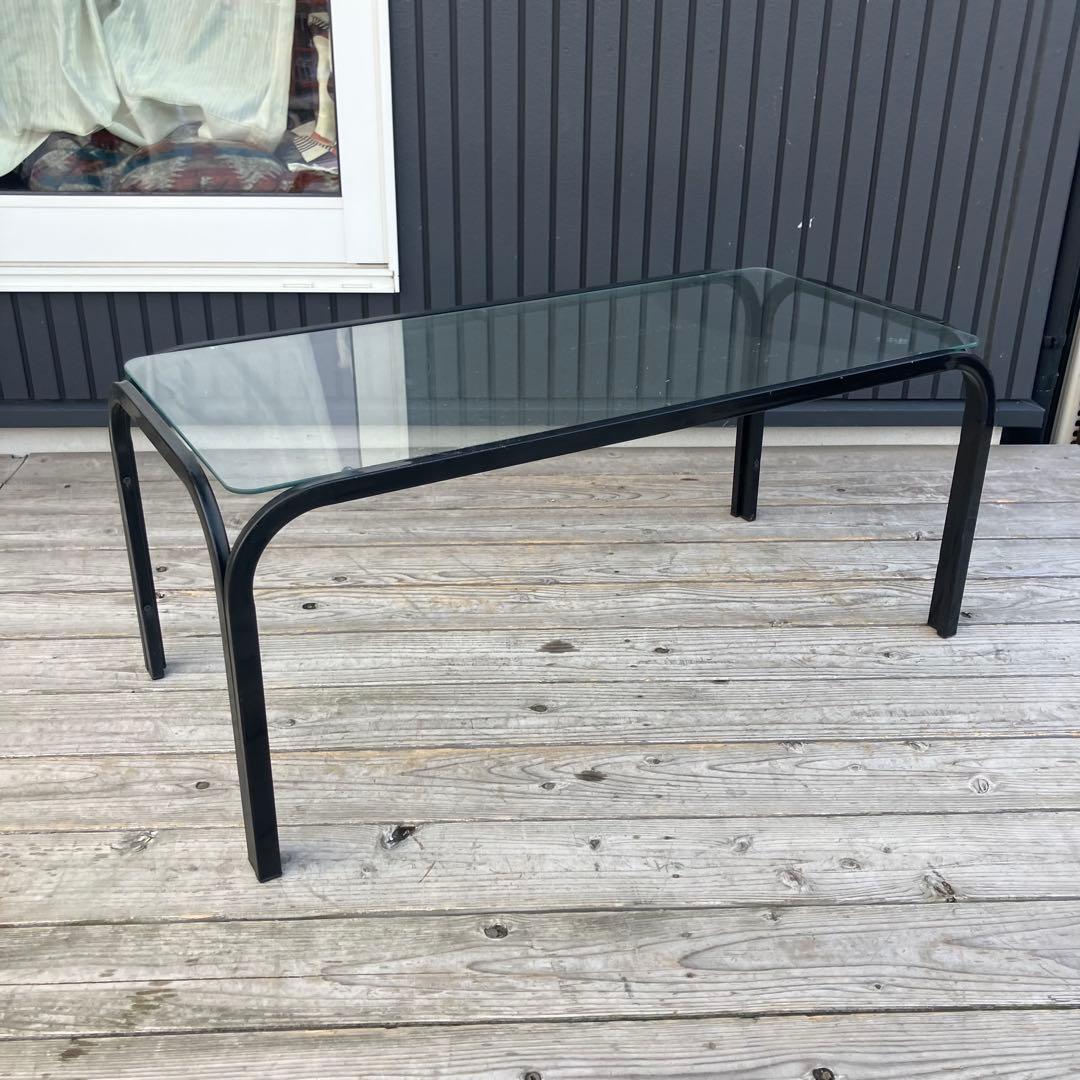 昭和レトロ ミッドセンチュリー アイアンフレームセンターテーブル