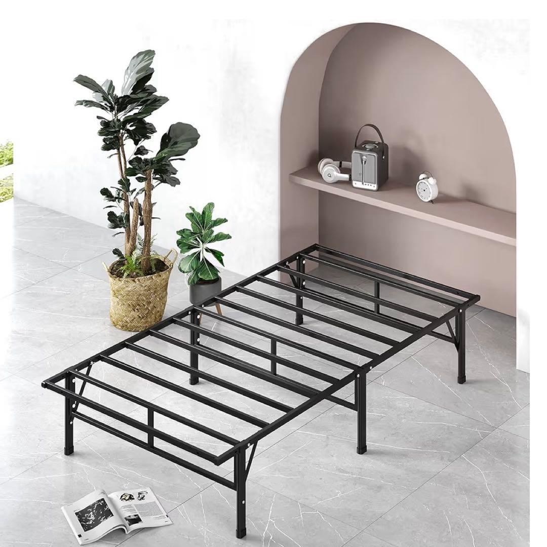 【送料込】Zinus SmartBase シングルベッドフレーム ブラック Amazon｜ZINUS SmartBase ベッドフレーム 折りたたみ シングル