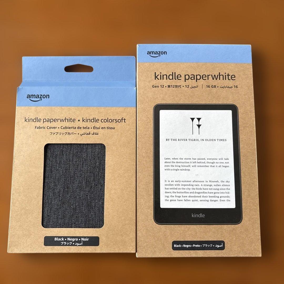 美品 Kindle Paperwhite 第12世代 16GB 純正カバー付き Kindle Paperwhite・Kindle Paperwhiteシグニチャーエディション 第12