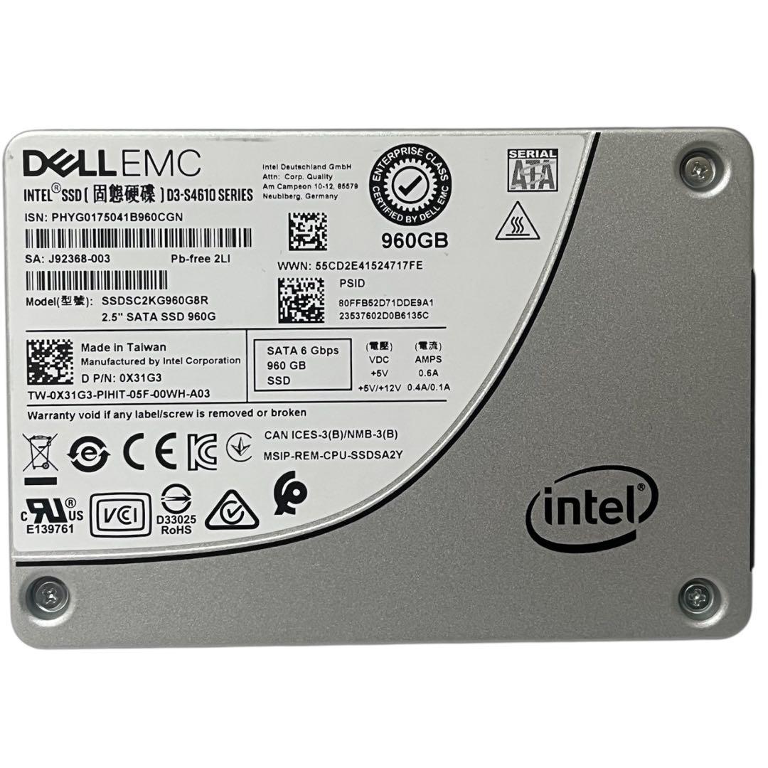 Intel製SSD960GB SATA 高耐久 D3-S4610 PLP機能 Amazon.com: Intel D3-S4610 960 GB Solid State Drive - SATA (SATA