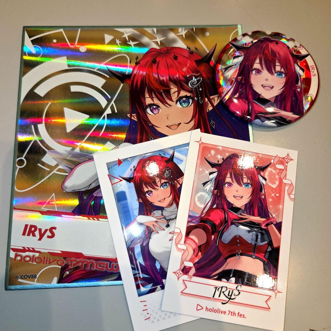 ホロライブ expo 7th fes 色紙,缶バッジ,チェキ IRyS - メルカリ