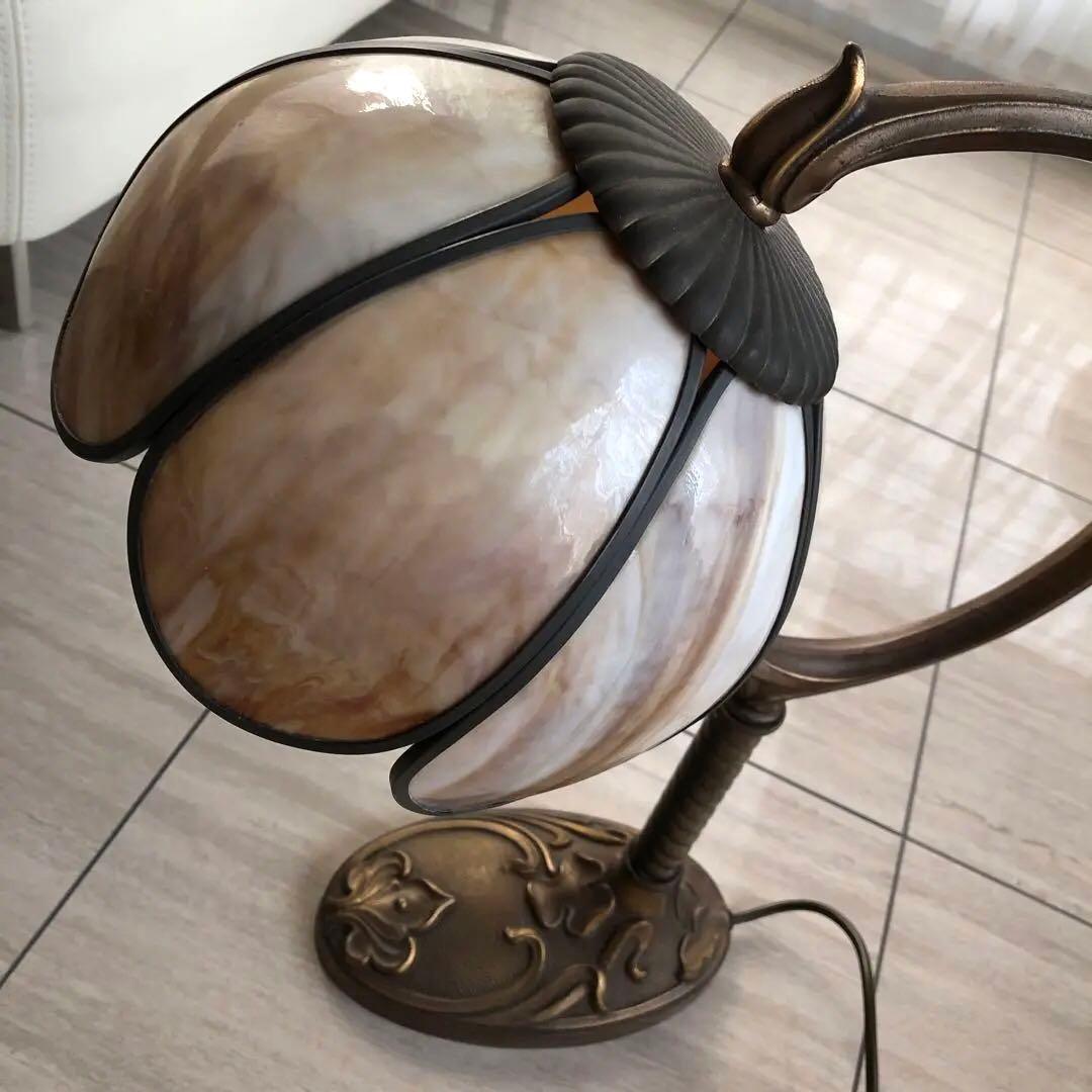 お引き渡し希望1980年西ドイツ購入 大理石 アンティーク 照明スタンド