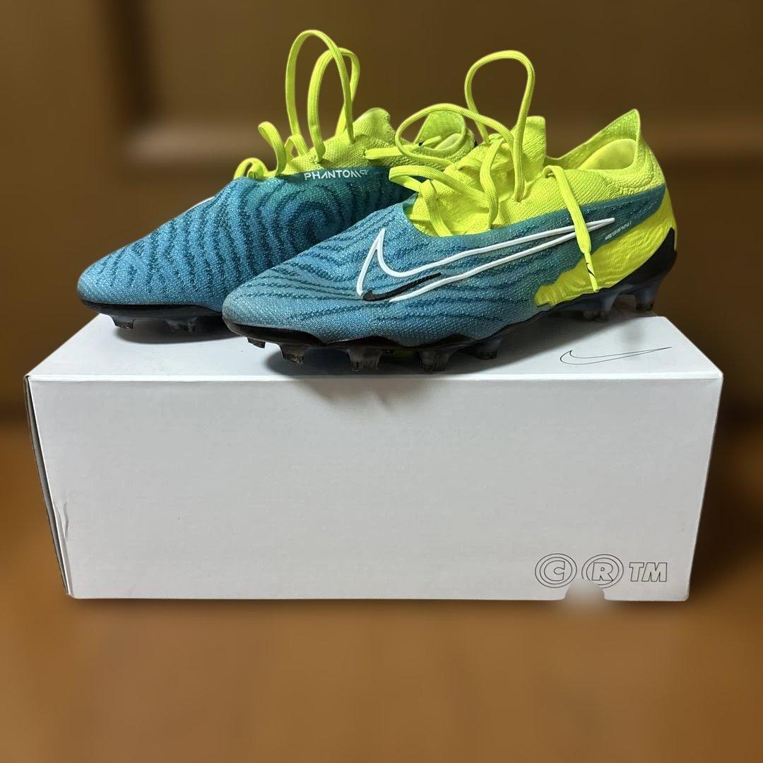 NIKE ファントムGXエリート NIKE BY YOU 25.5 NIKE ナイキ ファントム GX エリート FG(ブルー×ピンク×ホワイト