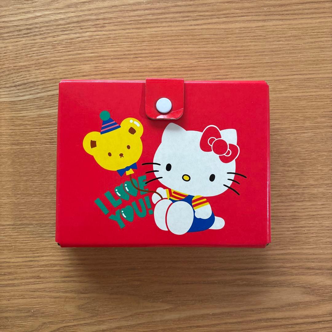 ハローキティ】紙製小物入れ 箱型ケース 昭和レトロ 1984年 当時物