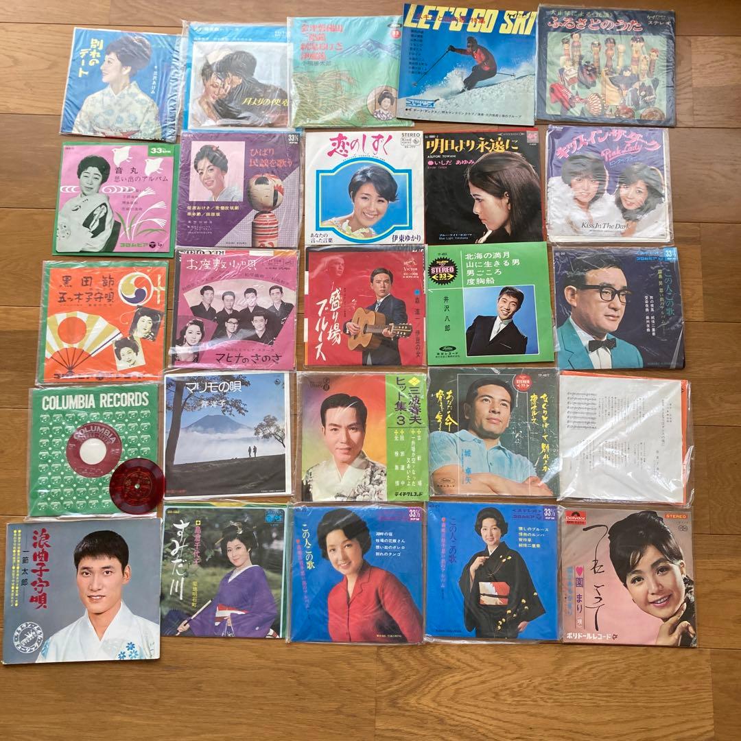 昭和レトロなシングルレコード25セット - メルカリ