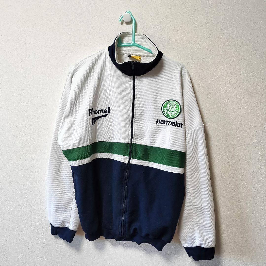 【レア】パルメイラス Rhumell ジップアップジャケット 白・緑・紺 レア】パルメイラス Rhumell ジップアップジャケット 白・緑・紺 レア
