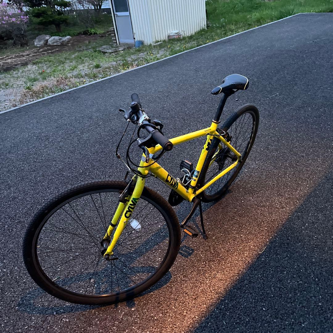 【かよりーた】CYLVA クロスバイク イエロー FUJI ( フジ ) クロスバイク RAIZ DISC ( ライズ ディスク ) ネオン