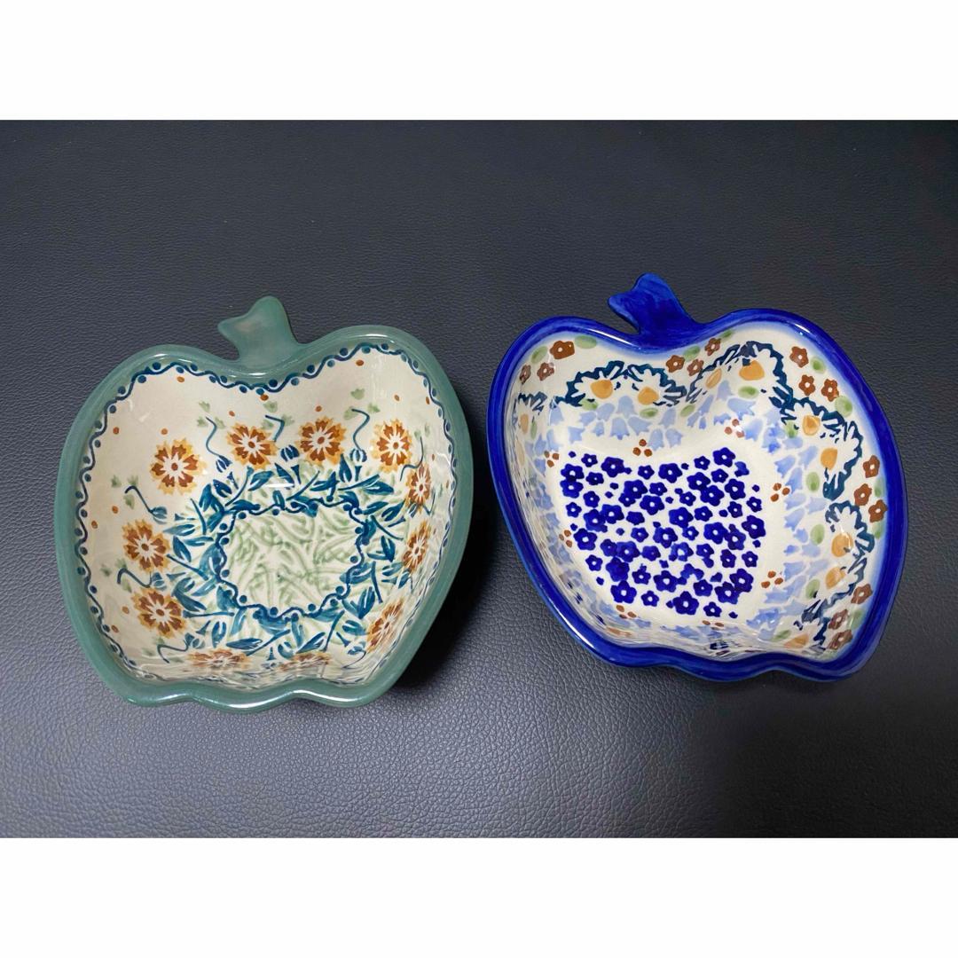 ポーリッシュポタリー リンゴボウル2点セット ポーランド食器 ポーリッシュポタリー ポーリッシュポタリー リンゴボウル 2点セット