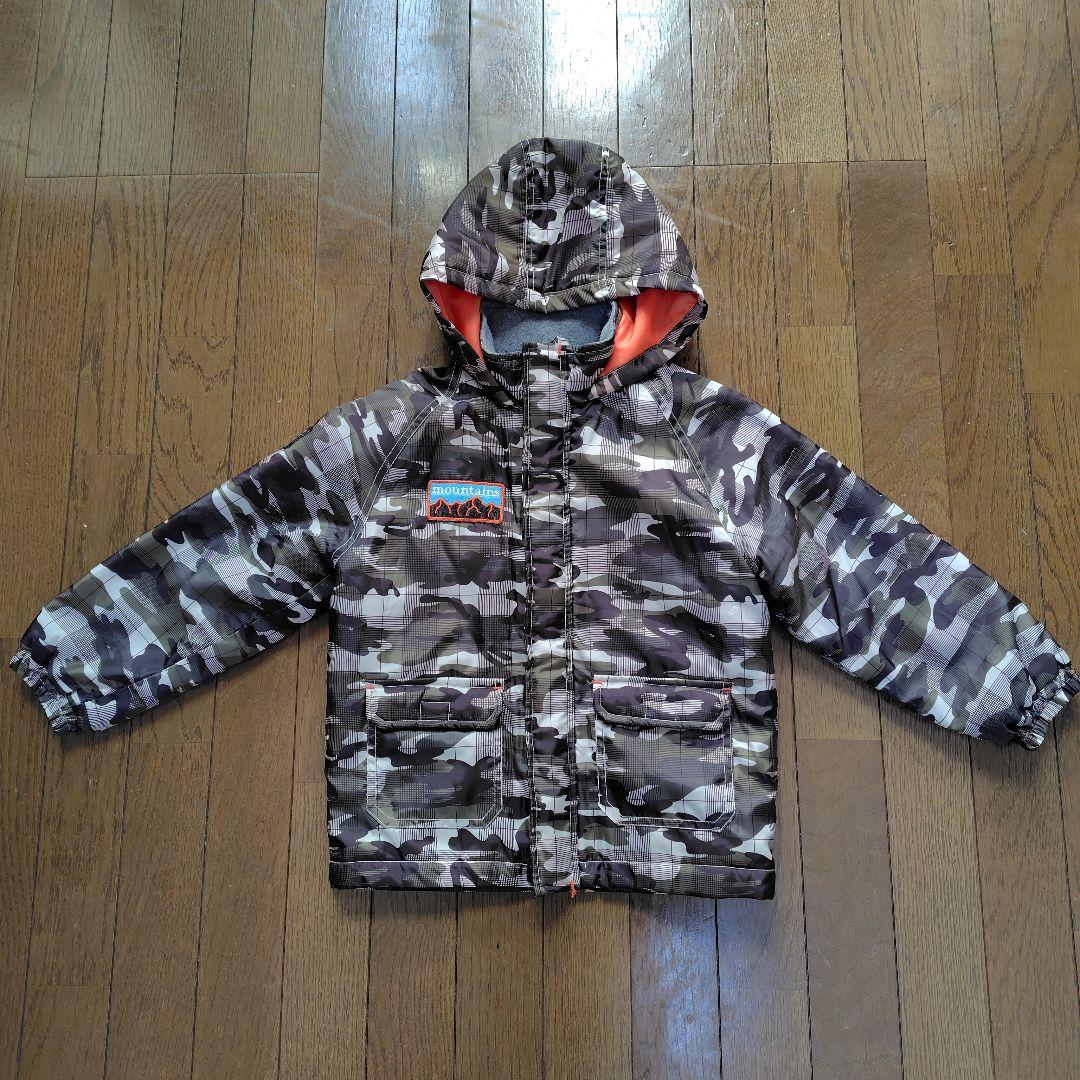 訳あり】子ども用 スキーウェア 上下セット 110cm 迷彩柄 西松屋