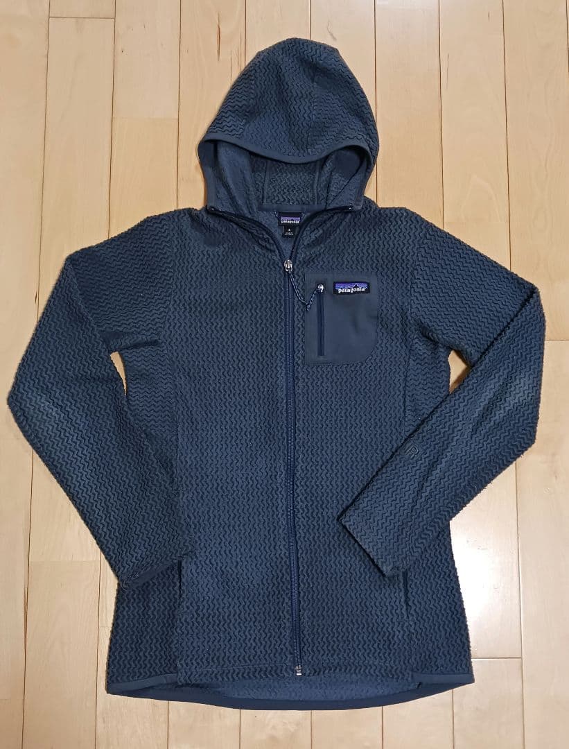 人気パタゴニアR1エアフルジップフーディSサイズグレーポーラテック
