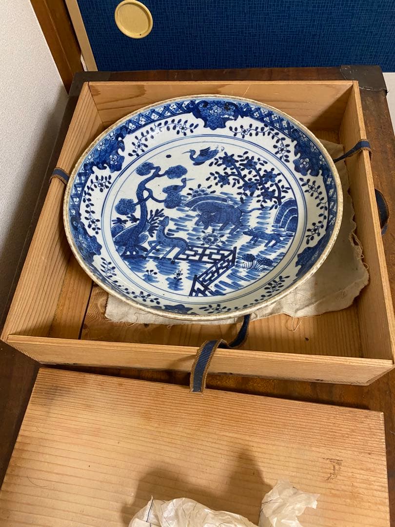 明末清初 大皿 唐物 花鳥 珍品 順治年製 - メルカリ