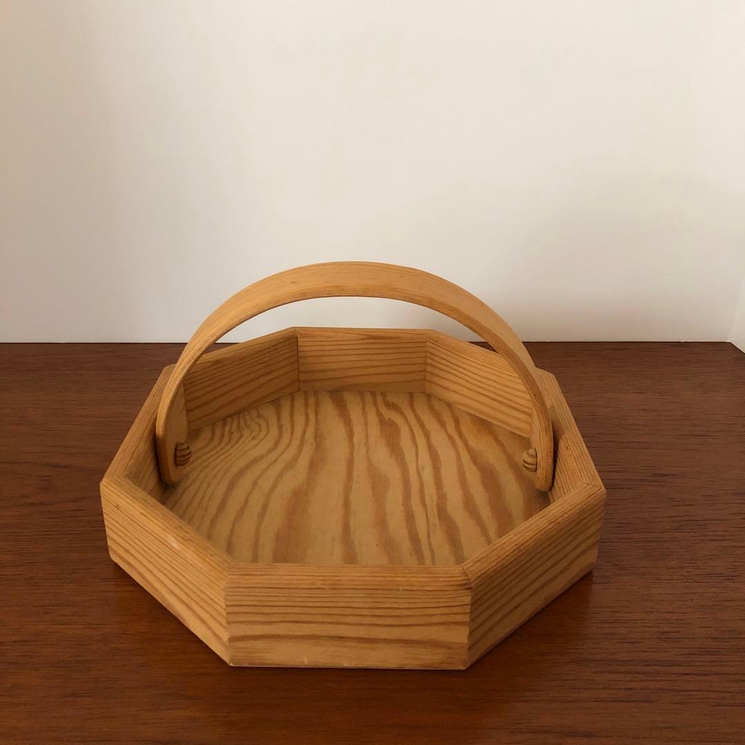 トレー　持ち手付き　木製　北欧　小物入れ 持ち手付き トレー 木製 配膳 陳列 小物入れ レトロ ナチュラル 北欧