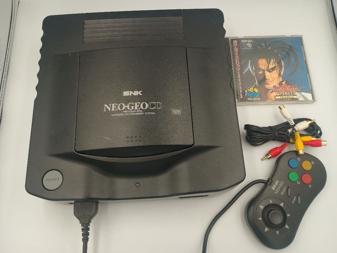 動作確認済 ネオジオCD 本体 コントローラー、AVケーブル、ゲーム