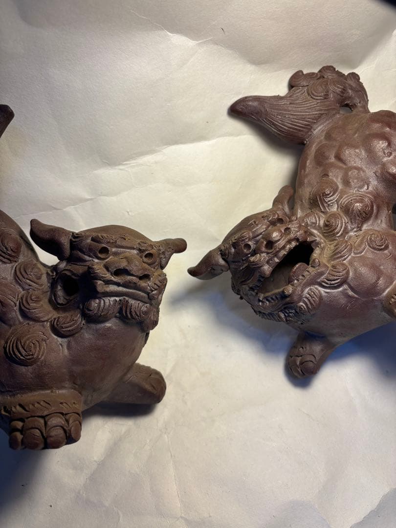 シーサー 陶器製 手造り 置物 狛犬 魔除け 厄除け 沖縄 獅子像 置物