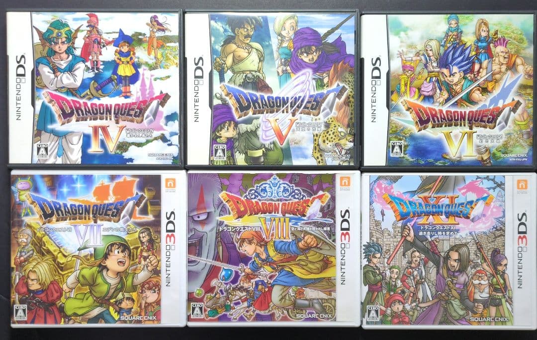 箱・説明書付き】ドラゴンクエスト Ⅳ・Ⅴ・Ⅵ・Ⅶ・Ⅷ・XI 6点セット