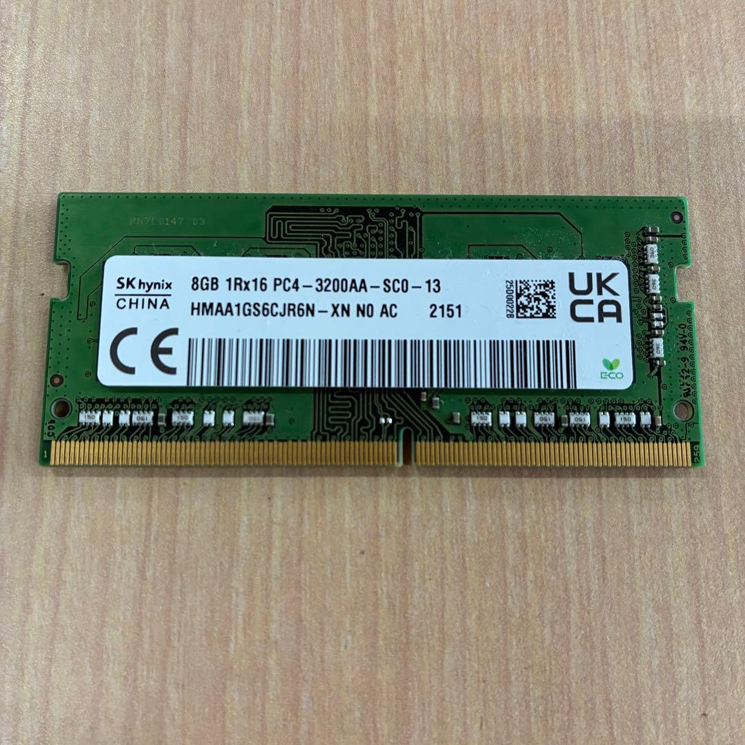 SK hynix 8GB PC4-3200AA DDR4 RAM メモリ 動作品 - メルカリ