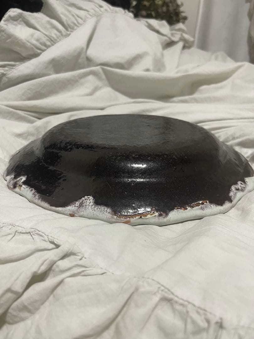 美品フランスアンティーク キュノワール大皿 Cul Noir クレイユ