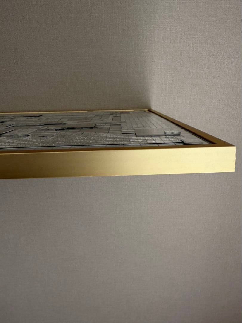 ミラーアート壁掛け鏡 A3 30×42cm モダン シルバー 額縁付き 北欧風